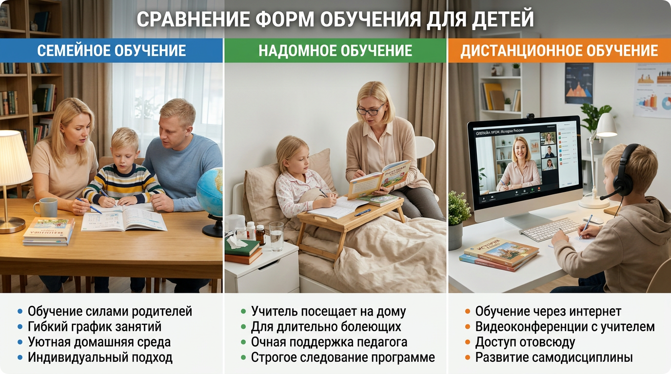 Сравнение форм обучения