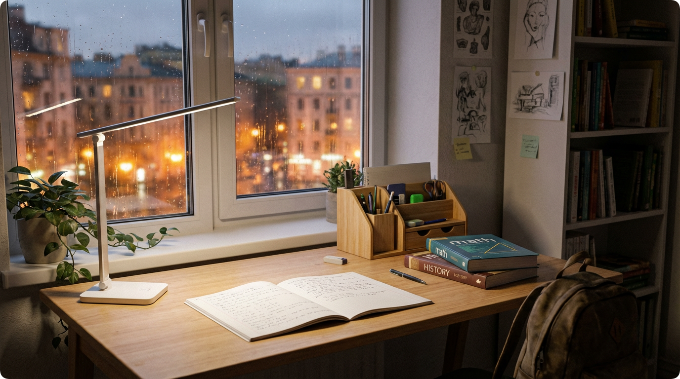 Освещение: естественное + искусственное